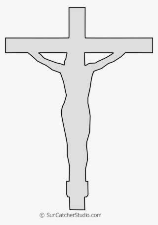 Png Format - Jesus On Cross White Silhouette