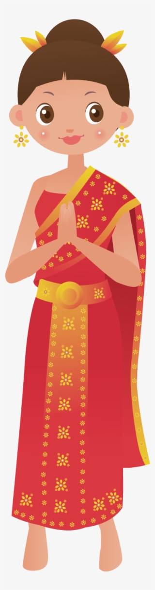 Temple Coreldraw Art Woman - Indian Women Cartoon Png