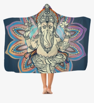 God Ganesha Premium Adult Hooded Blanket - Ganesha