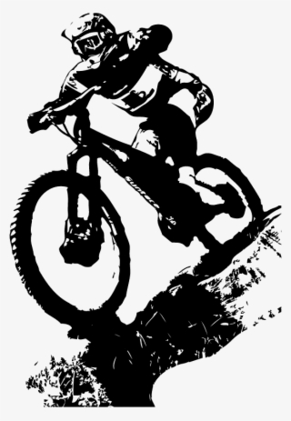 Mountain Bicycle Tattoo Cross Bike Cycling Biking Clipart - Downhill Bike Logo
