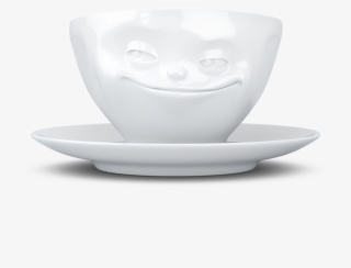 Tassen Grinning Coffee Cup & Saucer - Tasse Lecker