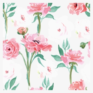 Pink Flower Cartoon Background - Garden Roses