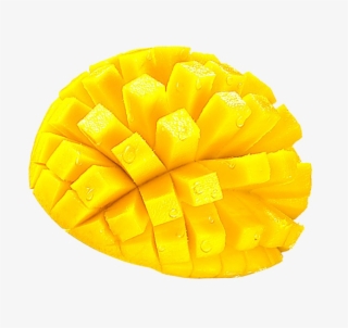 sliced mango transparent image - macro photography