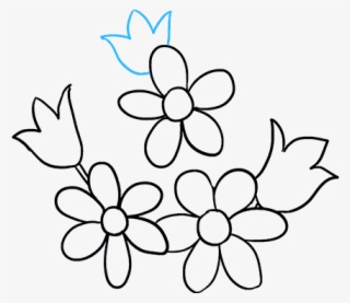 How To Draw Flower Bouquet - Bouquet Of Flowers Drawing Easy