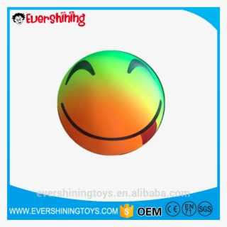 Pvc Rainbow Beach Ball/volleyball/rainbow Balls - Smiley