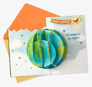 The World Is Yours Pop Up Birthday Card - Graphic Design