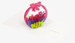 Flower Basket Pop Up Card - Origami