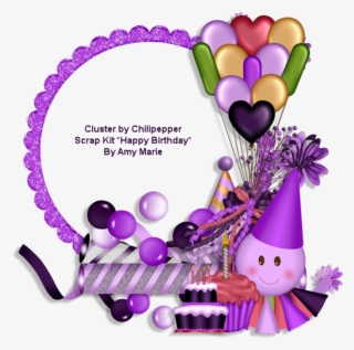 Chilipepper Spiced Ftu Cluster And Tag Happy Birthday - 2 Nd Birthday Photo Frame Png