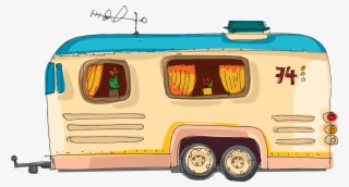 Camper Png - Caravan Cartoon Png
