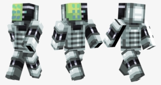 “the Antivirus Skin Has A Green Face And Greenish Armour - Minecraft Script Kiddies Skin