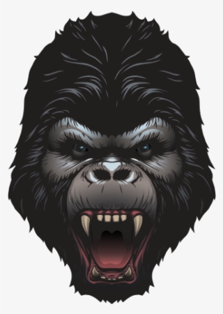 Drawn Gorilla Great Ape - Gorilla Growl Png