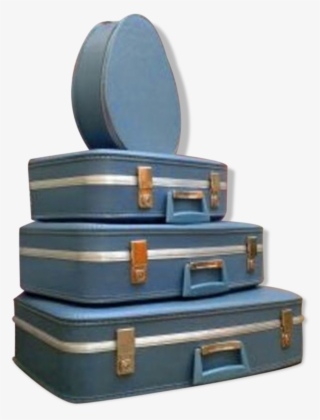 Rare Set Of 3 Nesting Suitcases & Vanity "air Hostess" - Briefcase
