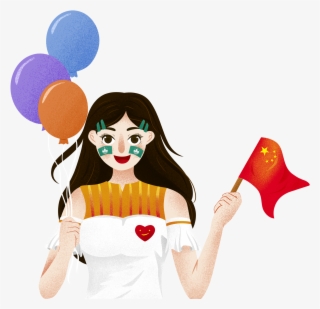 Cartoon Girl Fresh Celebration Png And Psd - Girl