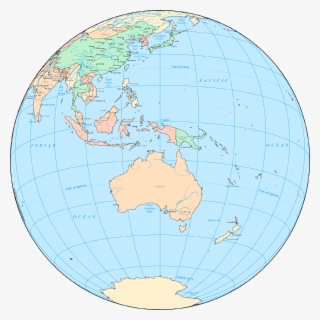 Australia Globe Large Map - South America Map World