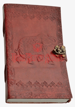 Elephant Leather Journal With Lock - Wallet