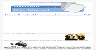 Manual Siemens Euroset Line 48i Manual Siemens Euroset - User Guide