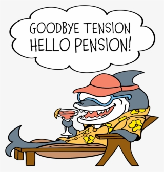Relax Clipart Retirement - Goodbye Tension Hello Pension Clipart