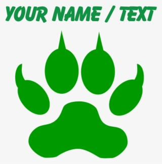 Custom Green Wolf Paw Print T-shirt