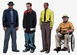Walter White, Jesse Pinkman, Gus Fring, And Hector - Wheelchair
