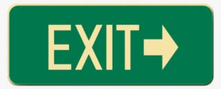 Brady Glow In The Dark And Standard Floor Sign Exit - Exit Sign