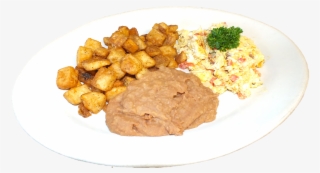 Two Scrambled Eggs Cooked With Tomatoes, Onions And - Scrambled Eggs