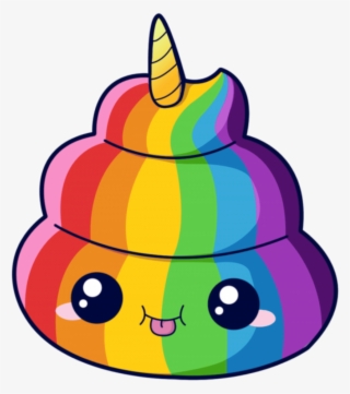 Rainbow Mq Unicorn Emoji Emojis Kawaii - Poop Emoji Png
