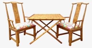 Folding Bamboo Table - Chair