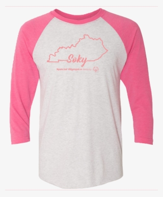 Soky Ky State Outline 3/4 Length Baseball Tee Heather - Long-sleeved T-shirt