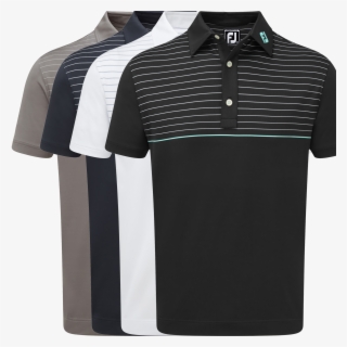 2019 Footjoy Lisle Engineered Pinstripe T-shirt - Polo Shirt