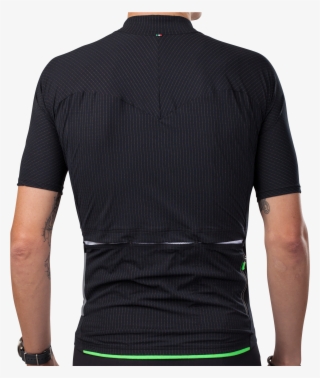 Q365 Short Sleeve Jersey L1 Pinstripe Black Back - Man