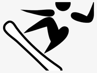 Snowboarding Clipart Stick Figure - Olympic Snowboarding