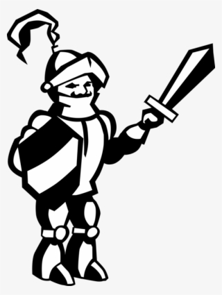 Vector Illustration Of Chivalry Medieval Knight In - Cartoon