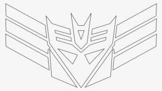 Transformers Decepticon Logo Outline - Line Art