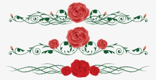 And Flower Chinese Rose Vine Thorns, Prickles Clipart - Rose On Vine Clip Art