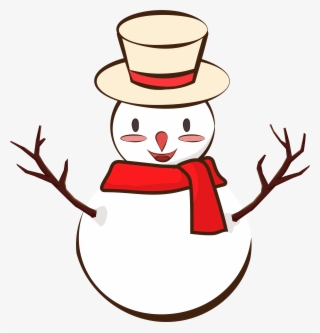 Snowman Winter Scarf Cute Png And Vector Image