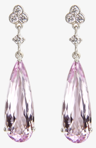 Shopping Bag - Kunzite Diamond Earrings