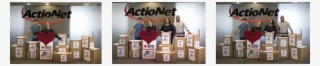 Actionet Employees Display Clothing Donations To American