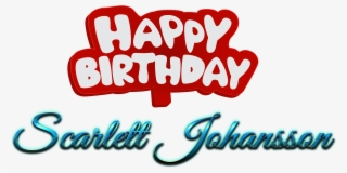 Scarlett Johansson Happy Birthday Name Logo - Calligraphy