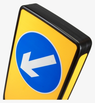 Keep Left Traffic Bollard Evo-n Angle - Traffic Sign