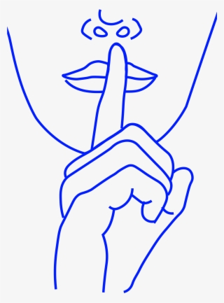 Shh Shirt Design - Finger On Mouth Drawing