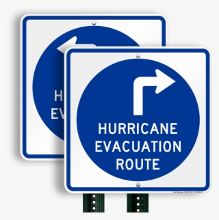 hurricane evacuation route upper right arrow sign - hurricane evacuation route sign