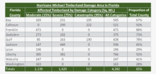 As Evidenced Above, The Damage Impact From Michael - Number