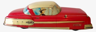 Giant Rare 20 Inch Marx Tin Litho Family Sedan Toy - Convertible