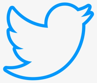 Edtechteacher Twitter Bird Outline Blue - Twitter Transparent Logo White