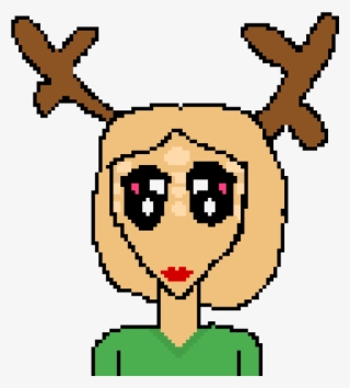 Girl With Deer Antlers - Cartoon