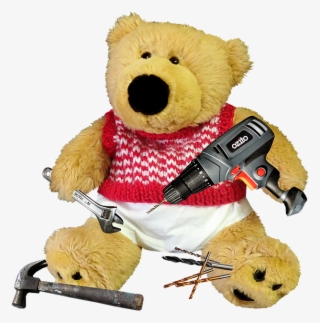 teddy, bear, toy, cute, tools, handyman, repairs - teddy bear