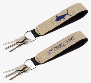 Southern Cross Burlap-neoprene Keychain, Accessories - Strap