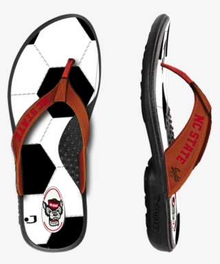Nc State Wolfpack Soccer Flip Flops - Nc State Wolfpack