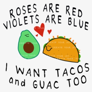 Tacos & Guac Poem With Hand Drawn Art Digital Download