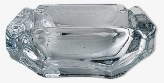 Square-shaped Glass Ashtray - Crystal